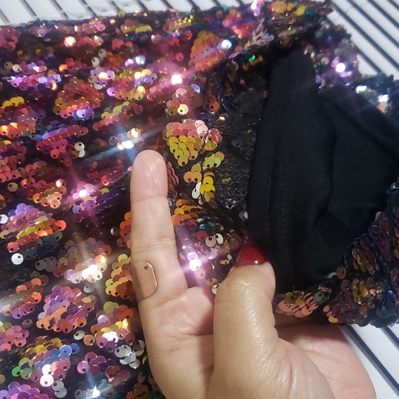 Topshop US 2 Multicolored Mirror Sequin Bodycon Cocktail Party Dress - Picture 8 of 11